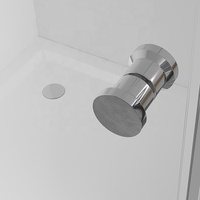 Salle de bain cadre chromé salle de douche moderne porte en verre avec 6mm clair facile à nettoyer verre