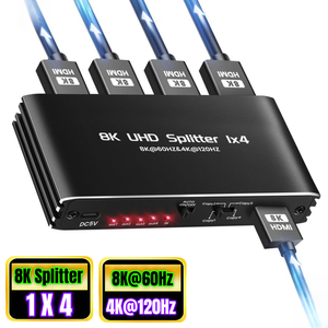 Répartiteur <span class=keywords><strong>HDMI</strong></span> 8K 60Hz 1 entrée 4 sorties 1x4 1x3 1x2 Répartiteur <span class=keywords><strong>HDMI</strong></span> 2.1 Prise en charge Dolby 4K <span class=keywords><strong>120Hz</strong></span> 1080P 240Hz HDCP2.3 HDR 10 EDID - Product Image 3