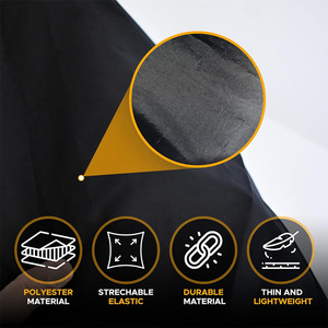 Housse <span class=keywords><strong>de</strong></span> pare-brise avant pour camionnettes, SUV, berlines, voitures, résistante aux intempéries, noire, anti-UV, imperméable, avec couvre-rétroviseurs latéraux - Product Image 4