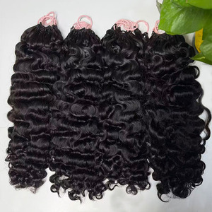 Vente en gros de cheveux humains naturels noirs en vrac pour crochet, cheveux bruts cambodgiens, fournisseur de produits de beauté pour femmes - Product Image 2