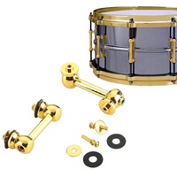 Lugs de tension à double bille en aluminium de haute qualité, finition nickel noir, pour caisse claire et tom, plusieurs tailles