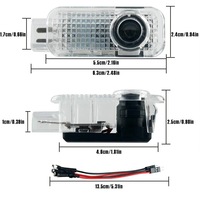 Projecteur de logo à LED pour Audi Puddle Door Lights 12V Courtesy Welcome Lights for A1/A3/A4/A5/A6/A7/Q2/Q3/Q5/Q7 Car Retrofit