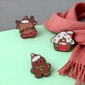 Custom Christmas Lapel <b>Pin</b> Iron Silver <b>Metal</b> Soft Enamel Hard Enamel <b>Pins</b> Badges - Product Image 3