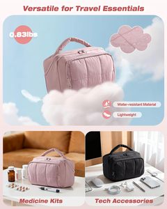 Bolsa <span class=keywords><strong>de</strong></span> Maquillaje Acolchada Ligera y Grande Personalizada, Organizador <span class=keywords><strong>de</strong></span> Maquillaje, Bolsa <span class=keywords><strong>de</strong></span> Cosméticos Tipo Nube, Bolsa <span class=keywords><strong>de</strong></span> Aseo <span class=keywords><strong>de</strong></span> <span class=keywords><strong>Viaje</strong></span> <span class=keywords><strong>para</strong></span> Mujer - Product Image 6