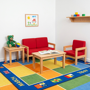 Mini canapé pour salle de jeux, <span class=keywords><strong>fauteuil</strong></span> confortable pour <span class=keywords><strong>bébé</strong></span> et tout-petit, mobilier Montessori pour lecture et lecture d'histoires, ensemble table basse pour chambre d'enfant - Product Image 1