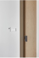 Serrure de porte coulissante moderne - Design plat silencieux, poignée intégrée, type magnétique, alliage de zinc durable, clé en métal, serrure de meuble facile à utiliser