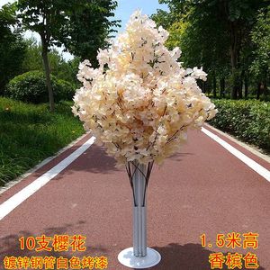 Soporte de flores de cerezo de Metal alto blanco, decoración de primavera escolar de Halloween, flor de cerezo Artificial PARA EL Día de la madre, Pascua - Product Image 6