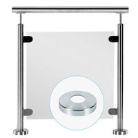 Design moderne 304/316/2205 Inox Acier inoxydable Ascenseur Rail Balcon Balustrade Post Escalier Main courante avec garde-corps en verre