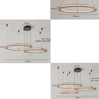 Lustres et suspensions Matrix Titan, anneaux de plafond, 110V/220V, CR 95, 3000K, 532W, suspensions métalliques avec projecteur pour villa