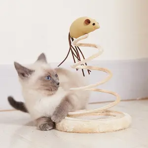 애완 동물 제품 제조 업체 360 도 회전 놀이 마우스 공 물고기 고양이 봄 인터랙티브 스포츠 장난감