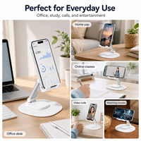 Support portable pour téléphone et tablette en ABS, adapté aux enfants, bords arrondis, design antidérapant, compatible avec plusieurs appareils, sécurité