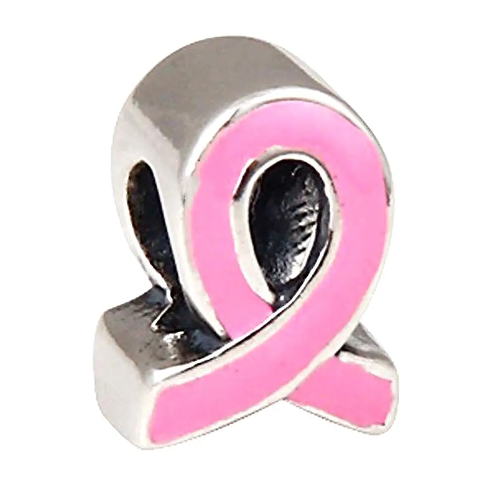 Raise Cancer Awareness Rosa Brust band Perlen Charm Ribbon Spacer Perlen Zubehör