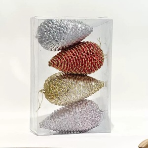Adornos Navideños de Piñas de Pino de Plástico Brillante de Lujo, Piñas Grandes para Decoración de Árboles de Navidad, Coronas y Guirnaldas - Product Image 5