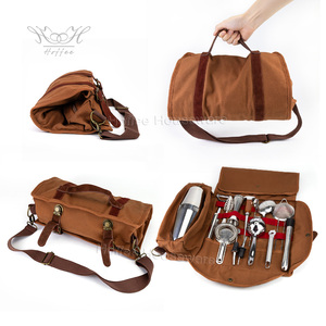 Logotipo personalizado <span class=keywords><strong>Utensilios</strong></span> <span class=keywords><strong>de</strong></span> Camping Bar Kit Almacenamiento Bartender Kit Bolsa Coctelera Herramientas <span class=keywords><strong>de</strong></span> mezcla Portátil Impermeable Lona Rollo Bolsa - Product Image 5