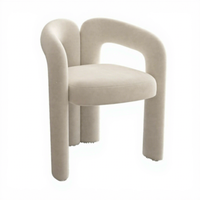 Tabouret de coiffeuse de luxe moderne haut de gamme, chaise rembourrée avec dossier pour salon et salon de manucure