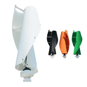 Turbina aerogeneradora pequeña, sistema de energía eólica de 400w, para uso doméstico, montada en el techo, tipo espiral, eje vertical, con controlador MPPT e inversor - Product Image 6