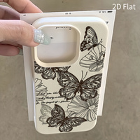 Coque arrière papillon Fashion Line pour iPhone 18 13 11 XR 17 13 Pro Max, motif imitation cuir, étui de protection pour téléphone