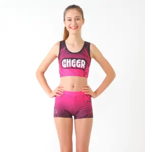 Dye Sublimation Custom Cheer Cheerleading Dance Athletics All Star Practice Wear