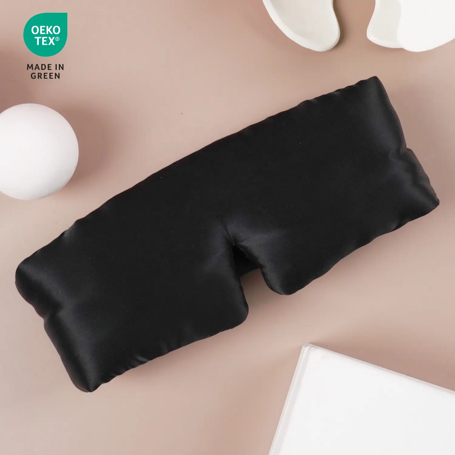 ملابس منزلية ثلاثية الأبعاد من الحرير Mulberry Eyemask مع شعار مخصص بتصميم جديد للنوم أثناء السفر