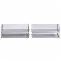 Desktop Letter Tray File Organizer Sorter Desk Document Organizer Shelf Tray Magazine Holder 4 Tier Stackable Heavy Duty Metal