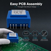 Transformateur abaisseur basse fréquence EI 110V 220V vers 6V 9V 12V 15V 24V 50 60Hz, transformateur de puissance encapsulé pour PCB