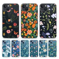 Phone Case Iphone Western Cell Phone Cases Fancy Print Butterfly Phone Case Cute Custom TPU Cover For IPhone 13 Case Cartoon Slim Crystal Clear Soft Shockproof Phone Case