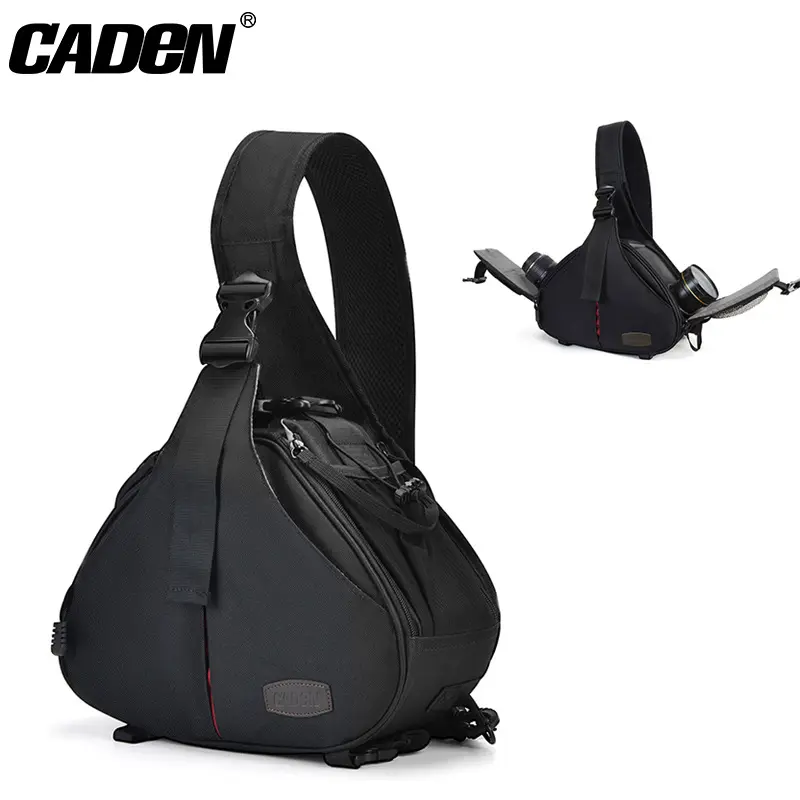 Caden K1 akses cepat segitiga kompatibel DSLR SLR Canon Nikon Sony Mirrorless kamera tas selempang