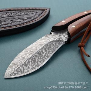 Cuchillo de supervivencia para exteriores con hoja fija de alta dureza, pequeño y afilado, para camping y bushcraft, compatible con Dropshipping en Shopify. - Product Image 5