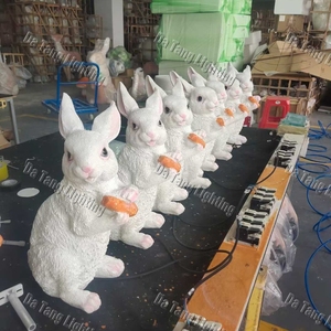 Custom Fiberglass Rabbit Decorative <b>Light</b> with 3D LED Motif Sculpture and Flexible Design Options - Product Image 5