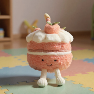 Boneka Jelly Cat UK untuk Hadiah Ulang Tahun Tema Peach, Boneka Lucu Bahan Katun Isian Kapas PP, Eksklusif Shanghai - Product Image 3