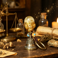 Kristallkugel Messingglocke Hängende Dekoration Vintage Boho Wohndekor Geschenk für Wohnzimmer Schlafzimmer Festliche Dekoration