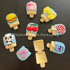 ISMAN Luxe 2g Kinderen Lollipop Lipbalsem Verpakking Siliconen Hoesje Schattig IJslolly Lipstick Doosje Plastic Groothandel Privé Label Pro - Product Image 2