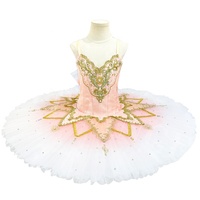 T1087 Service personnalisé, jupe à motifs dégradés roses pour adultes et enfants, vêtements de scène de danse, tutu professionnel de ballet