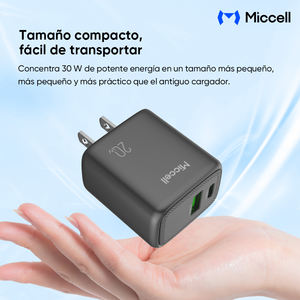 Cargador Rápido Miccell de 20 W con Protección Contra Sobrecarga <span class=keywords><strong>y</strong></span> Compatibilidad Universal, Ideal para Viajes <span class=keywords><strong>y</strong></span> Uso Diario - Product Image 4