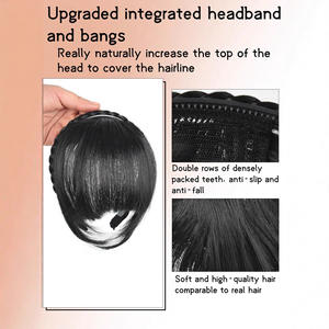 LH119 วิกผมสังเคราะห์ 15 ซม. ทรงตรงพร้อมผมด้านข้าง 20 ซม. ฐานลูกไม้สำหรับทุกรูปหน้า วิกผมตรง - Product Image 3