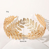 LRTOU Vente en gros d'accessoires pour cheveux de mode pour femmes Bandeau simple feuille métallique Bandeau pour cheveux en alliage d'or Papillon pour mariée Bandeau pour femmes