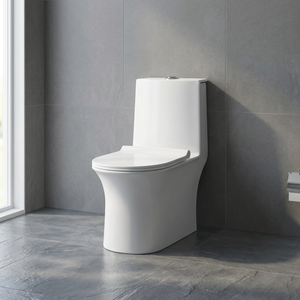Inodoro de Cerámica Moderno Sinfónico de Una Pieza con Accesorios de Marca Premium, Inodoro de Porcelana, Artículos Sanitarios para Baño - Product Image 1