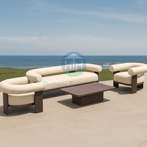 Foshan Darwin Canapé <span class=keywords><strong>de</strong></span> <span class=keywords><strong>jardin</strong></span> moderne et unique <span class=keywords><strong>de</strong></span> haute qualité avec canapé d'extérieur confortable en mousse d'aluminium Meubles <span class=keywords><strong>de</strong></span> patio - Product Image 2