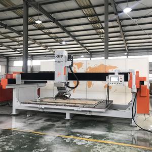 <span class=keywords><strong>Scie</strong></span> à pont automatique professionnelle à 4 axes contrôlée par PLC HQ 3220B pour la découpe de dalles de granit et de comptoirs, moteur 25 kW pour matériaux frittés - Product Image 1