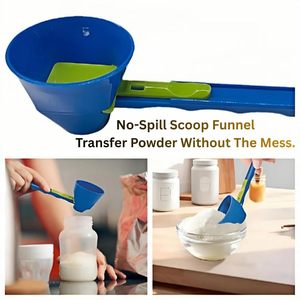 Wholesale Reusable Kitchen Plastic <b>Measuring</b> <b>Spoons</b> Powder Funnel Set - Product Image 3