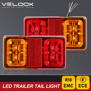 Luz Trasera <span class=keywords><strong>LED</strong></span> Rectangular para <span class=keywords><strong>Remolque</strong></span>, IP67 Impermeable, <span class=keywords><strong>Luces</strong></span> Traseras <span class=keywords><strong>LED</strong></span> para <span class=keywords><strong>Remolque</strong></span> 12V 24V, Homologación ECE - Product Image 2