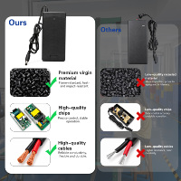 Chargeur de véhicule électrique 60V au plomb-acide pour scooter électrique tout-terrain, prix d'usine, boîtier ABS, connecteur DC XLR GX16
