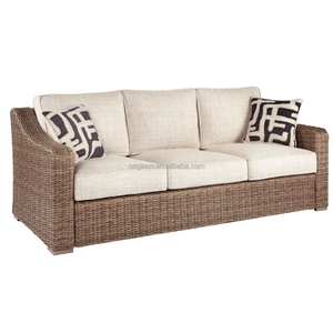 Sofá Moderno de Ocio para Exteriores, Muebles de Patio, Sofás de Ratán Afelpados y Elegantes - Product Image 1