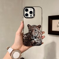 Coque de téléphone populaire motif Panda de dessin animé pour iPhone 17 Air 16 15 14 13 12 Pro Max, antichoc, motif Léopard Tigre, coque de protection