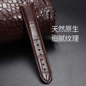 Bracelet de montre en cuir d'alligator compatible avec Omega De <span class=keywords><strong>Ville</strong></span> Seamaster Speedmaster Constellation, bracelet de remplacement original - Product Image 5