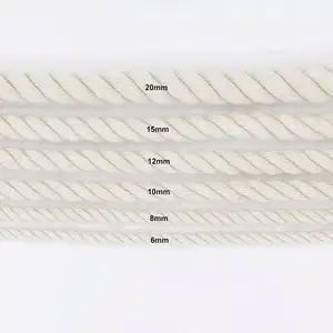 Thick Rope 10mm Macrame Rope White 15M Soft Cotton Rope