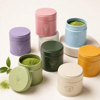 Boîte en métal personnalisée de 30g pour matcha, idéale pour le voyage, emballage métallique imprimé pour poudre de café ou de thé avec bouchon à vis scellé