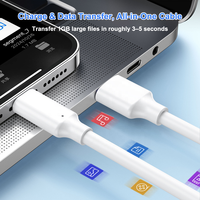 Cable USB Tipo-C, USB-A a USB-C, Carga Rápida 3A, Conductor de Cobre Puro, Revestimiento de PVC, para Computadora, Carplay, iPhone 17/16