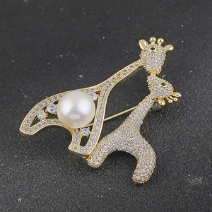 Broche de Lujo Unisex con Circones, Nuevo Diseño de Ciervo, Pin de Alta Calidad, Accesorio para Boda, Venta al por Mayor, Broches de Animales - Product Image 6