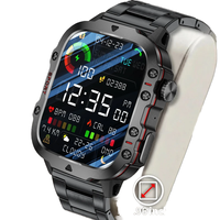 Montre connectée sportive robuste 2024 LP68, alarme, chronomètre, bracelet en acier inoxydable, résistance à l'eau 3BAR, Android, GPS antique
